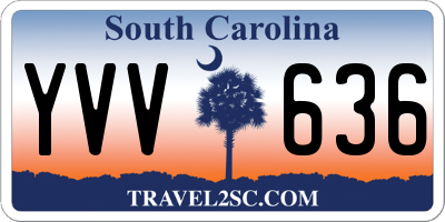 SC license plate YVV636