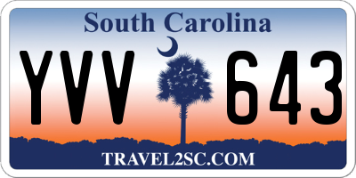 SC license plate YVV643