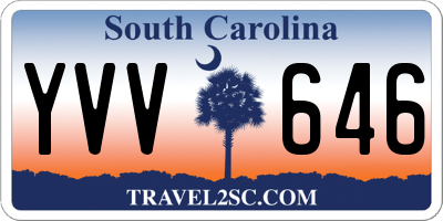 SC license plate YVV646