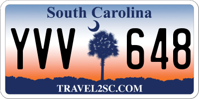 SC license plate YVV648