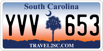 SC license plate YVV653