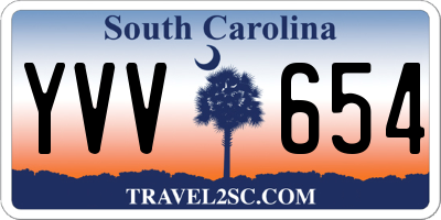 SC license plate YVV654
