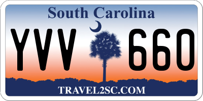 SC license plate YVV660