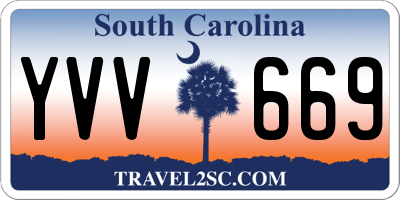 SC license plate YVV669