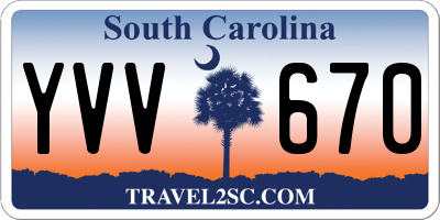 SC license plate YVV670