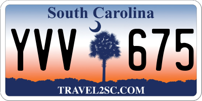 SC license plate YVV675
