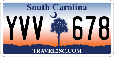 SC license plate YVV678