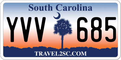 SC license plate YVV685