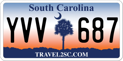 SC license plate YVV687