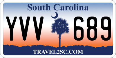 SC license plate YVV689