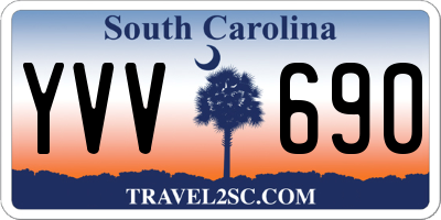 SC license plate YVV690