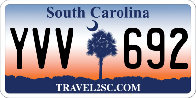 SC license plate YVV692