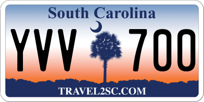 SC license plate YVV700
