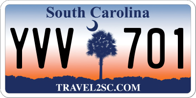 SC license plate YVV701