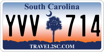 SC license plate YVV714