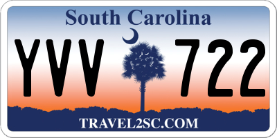 SC license plate YVV722