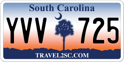 SC license plate YVV725