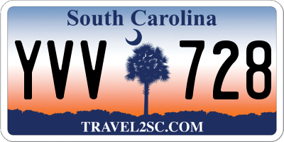 SC license plate YVV728