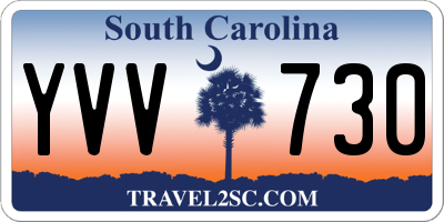 SC license plate YVV730