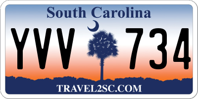 SC license plate YVV734