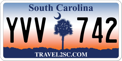 SC license plate YVV742