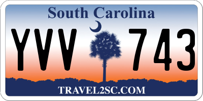 SC license plate YVV743