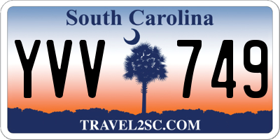 SC license plate YVV749