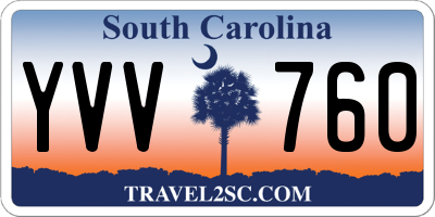 SC license plate YVV760