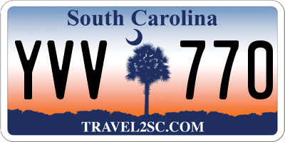 SC license plate YVV770