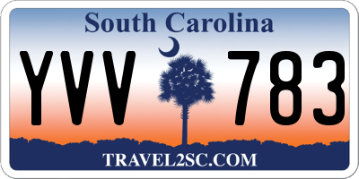 SC license plate YVV783