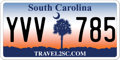 SC license plate YVV785