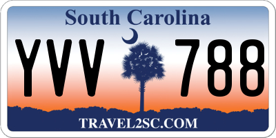 SC license plate YVV788