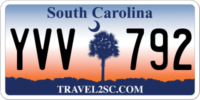 SC license plate YVV792