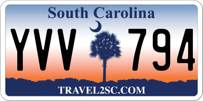 SC license plate YVV794
