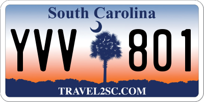 SC license plate YVV801