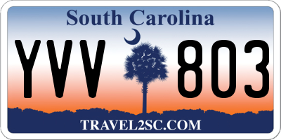 SC license plate YVV803