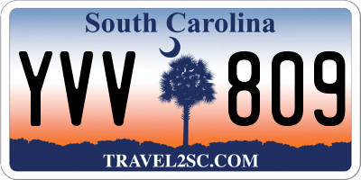 SC license plate YVV809