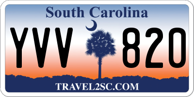 SC license plate YVV820