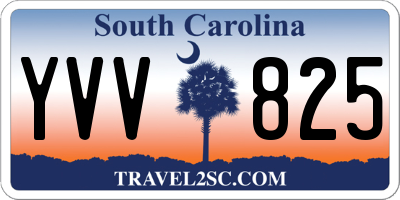 SC license plate YVV825