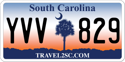 SC license plate YVV829