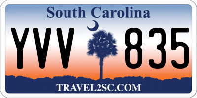 SC license plate YVV835