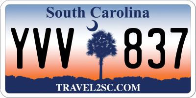 SC license plate YVV837