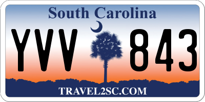 SC license plate YVV843