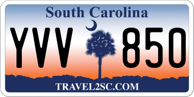 SC license plate YVV850