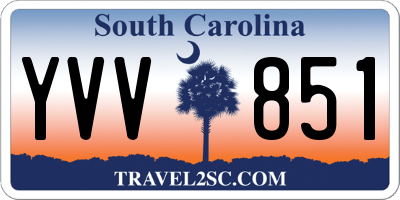 SC license plate YVV851