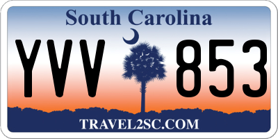 SC license plate YVV853
