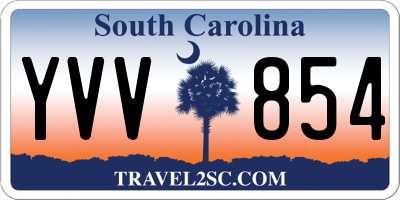 SC license plate YVV854