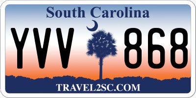 SC license plate YVV868