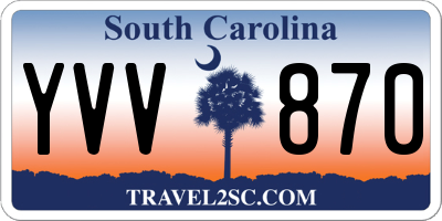 SC license plate YVV870