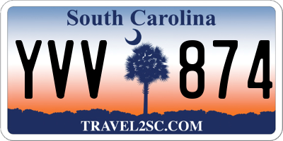 SC license plate YVV874